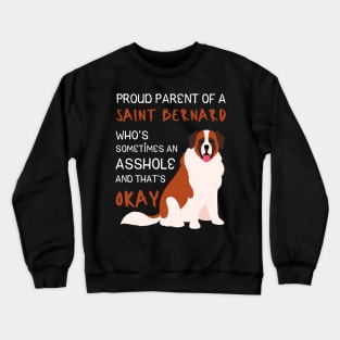 Proud Parents of Saint Bernard Dog Crewneck Sweatshirt